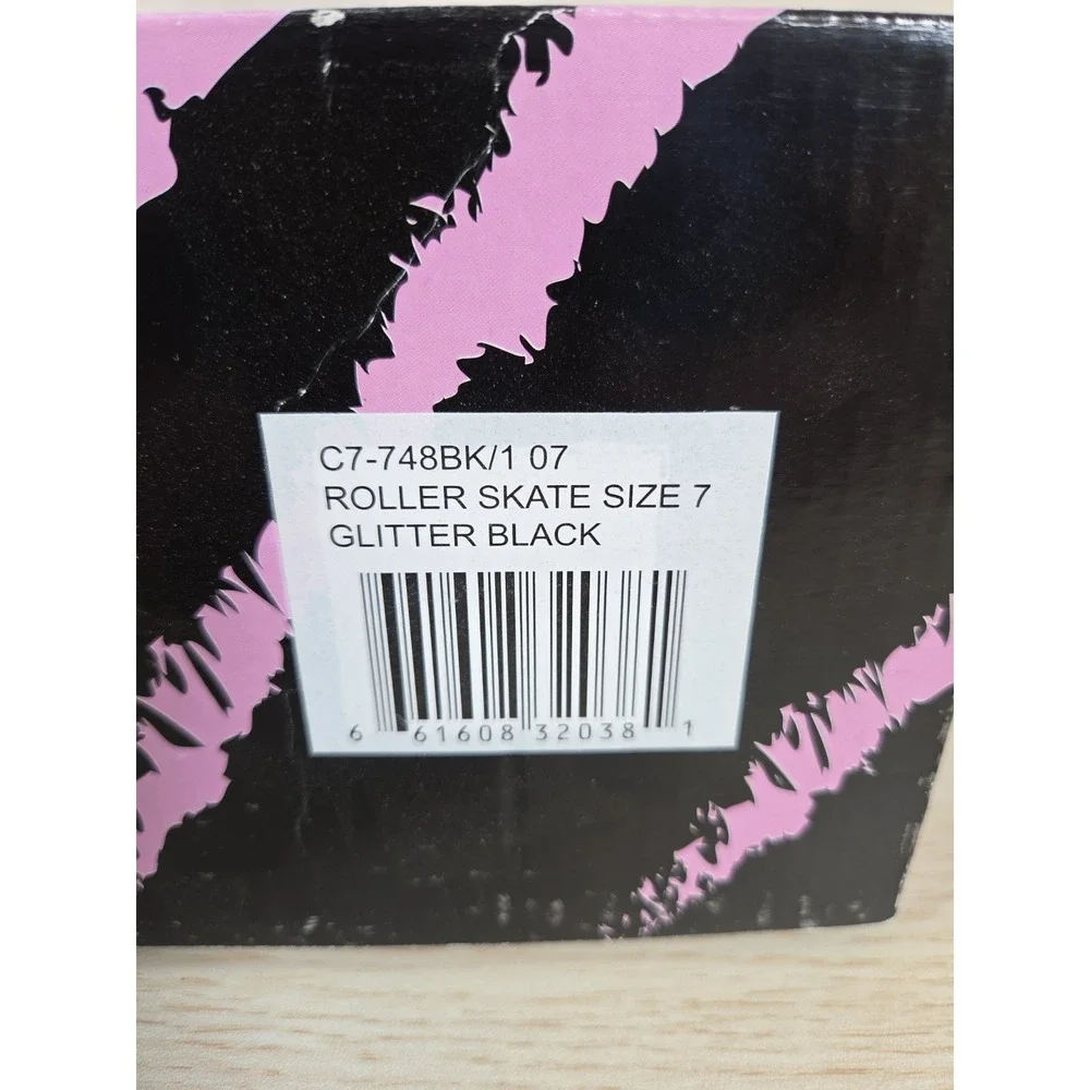 Skate Gear Black Glittery Roller Skates for Women Size 7